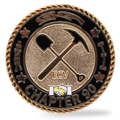 comprar Moeda personalizada de esmalte suave revestida de ouro 2 polegadas Moeda de desafio comemorativa para colecionadores online manufacture