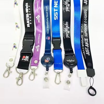 comprar Custom Logo Lanyard with Silkscreen Printing and Metal Hook Attachment for Promotional Use online manufacture