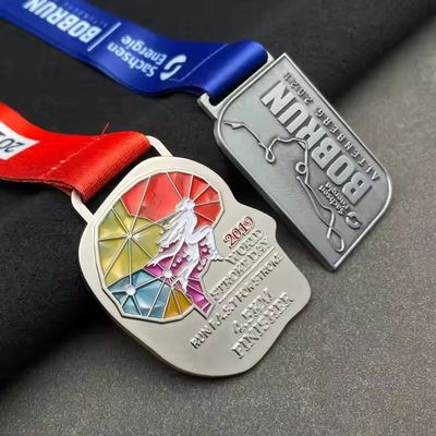 comprar WTD Wholesale 3D Gold Award Marathon Running Sport Medal Customized Zinc Alloy UV Printed Silver Economical Custom Medals online manufacture