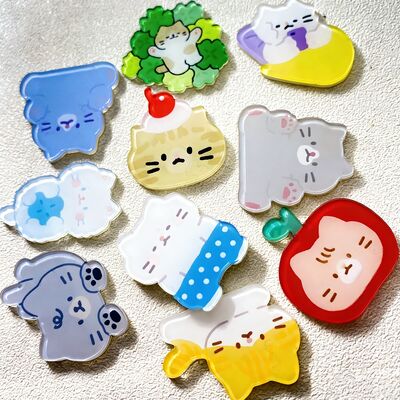 comprar Broche Acrílico Personalizado com Logotipo Impresso e Fecho Magnético com Face Cortada Lisa para Pins e Distintivos Personalizados online manufacture