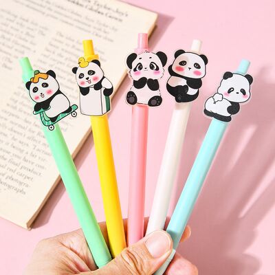 comprar Caneta de clipe acrílica personalizada Soft PVC Cartoon Characters Gel Ball Point Pen com logotipo Caneta de promoção de negócios plástico online manufacture
