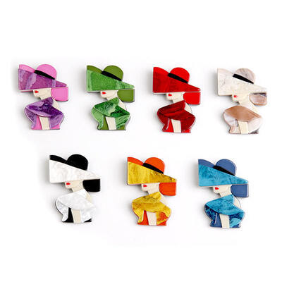 comprar Broche Acrílico Personalizado de Desenho Animado – Logo e Nome Impressos, Presilha de Cabelo ou Crachá Magnético para Decoração Estilosa online manufacture