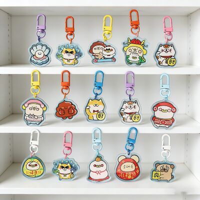 comprar Foto/Nome personalizado Keychain acrílico   Rainbow Holográfico com acabamento de resina epoxi online manufacture