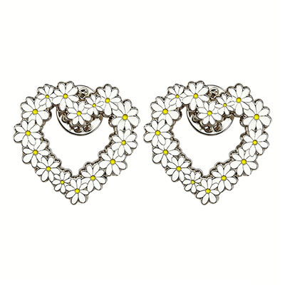 comprar Broche Esmaltado Coração Daisy para Mochila, Jaqueta, Presente de Moda, Atacado online manufacture