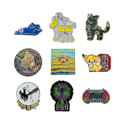 Pin de lapel de esmalte macio personalizado com logotipo personalizado e revestimento de ouro / prata / cobre