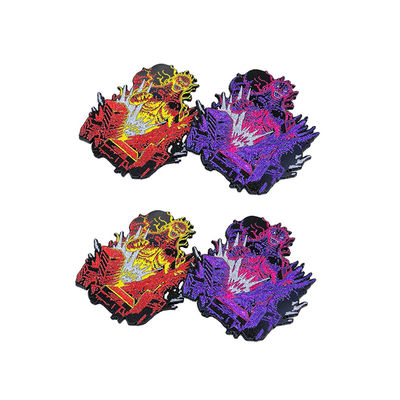 Purple Sandblast Tamanho Custom Logotipo Lapel Pins Metal Pin Badges Crafts Custom