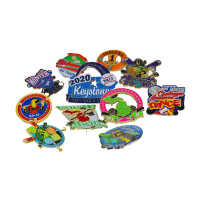 Pins de lapel de esmalte suave de 1,5 polegadas em insígnias metálicas de liga de zinco