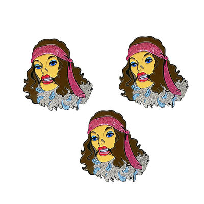 Logotipo personalizado Ouro Prata cobre revestimento Enxame duro Lapel Pin Pin Metal Badge