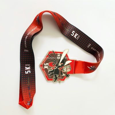 Medalhas de alumínio personalizadas Ouro 2,25 polegadas Medalhas de liga de zinco Medalhas esportivas personalizadas