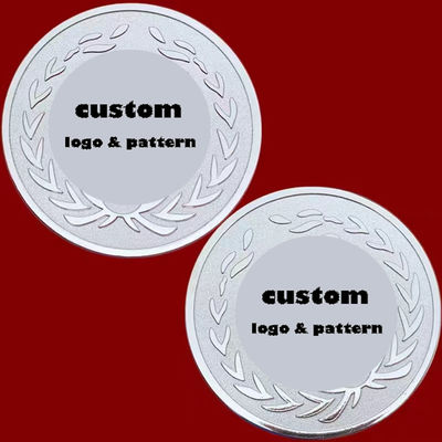 1.5 polegadas de latão moedas personalizadas moedas de prata comemorativas personalizadas