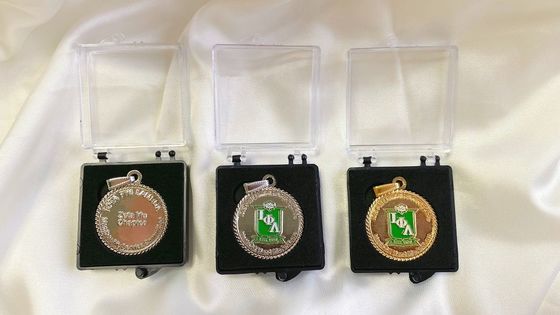 Medalha esportiva personalizada em liga de zinco banhada a ouro com esmalte macio para prêmios e lembranças
