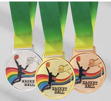 Corrida de Rodagem Redonda Medalhas personalizadas de Veludo Brodadas Medalhas de Corrida Personalizadas