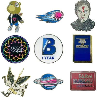 Não há logotipo mínimo personalizado Metal Lapel Pin Badge Brooch Hard Soft Enamel Pins para anexo de lembrança