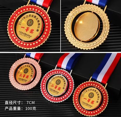 Medalhas Fabricante Design por atacado Metal de liga de zinco 3D Prémio de ouro Medalhas desportivas Medalha desportiva personalizada