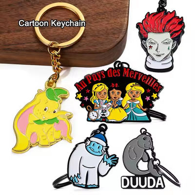 Chaveiro China Fornecedor Atacado Personalizado Forma Lembrança Feito Sob Encomenda Esmalte Formas Redondas Chaveiro de Metal