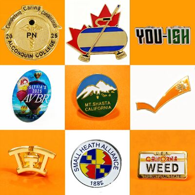 Pin de lapela personalizado de alta qualidade em liga de zinco com fixação magnética para brindes corporativos