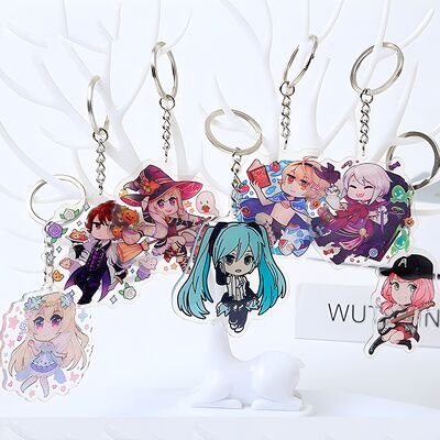 Bom preço. Chaveiro Acrílico Personalizado com Processo Transparente e Correntes de Elo para Chaveiro em Cores Personalizadas para Uso Promocional on-line