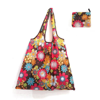 Sacolas impressas personalizadas - Poliéster reciclado dobrável, sacolas coloridas para compras e promoções