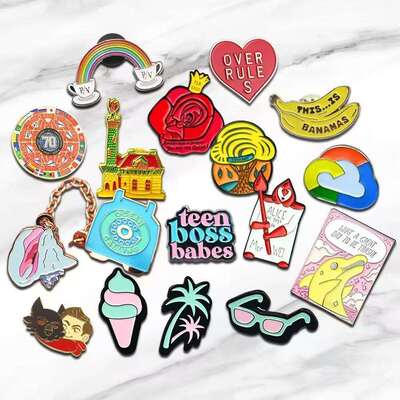 Bom preço. Pins de Lapela Personalizados - Distintivos de Metal Esmaltado Duro para Reconhecimento de Funcionários on-line