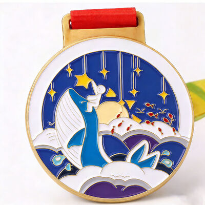 Crie medalhas desportivas personalizadas em liga de zinco e bronze revestidas de ouro ou prata a preços de atacado.