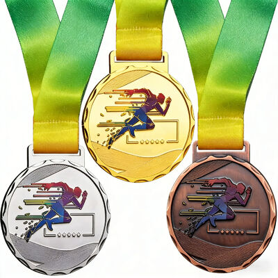 Bom preço. Desenhe suas próprias medalhas de liga de zinco de ouro 3D personalizadas para maratona, corrida e prêmios esportivos. on-line