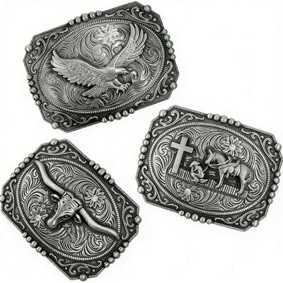 Custom zinc alloy belt buckle with eco-friendly finish and personalized logo for all.