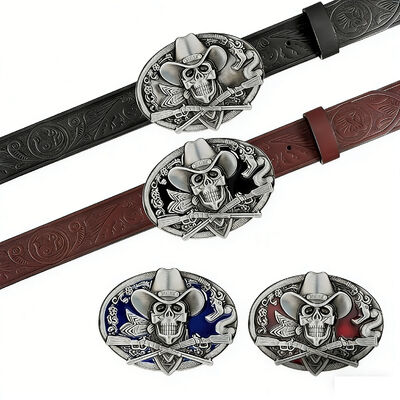 Bom preço. Fivela de cinto de liga de zinco de prata antiga personalizada com detalhes de esmalte macio colorido. on-line