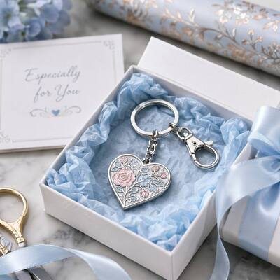 Bom preço. Chave personalizada com marca personalizável Construção de metal durável e opções de anexamento versáteis para presentes promocionais on-line