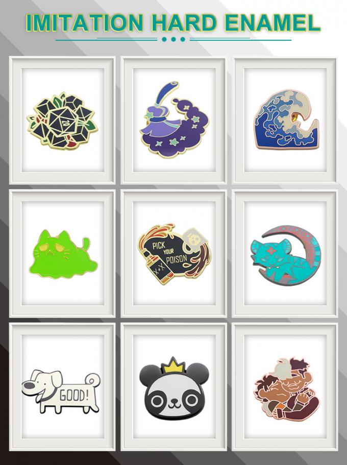 Pincel de Esmalte Personalizado Sem Brilho Mínimo Broche Anime Hard Enamel Pin Soft Lapel Badge 1