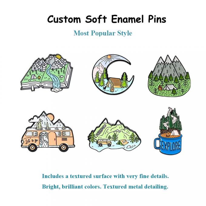 Cartões animados em grande quantidade de metal animados em anime Lapel Pin Badge Soft Hard Enamel Pins com design de logotipo personalizado 3