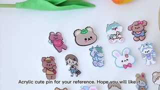 Broche de anime personalizado - emblema de pino acrílico de desenho animado japonês fofo, acessórios e decoração para meninas de alta qualidade