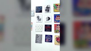 Ímãs de geladeira acrílicos personalizados com design de ímã de geladeira animal fofo para geladeira D