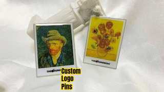 Crachás de logotipo com impressão deslocada de alfinetes de metal personalizados